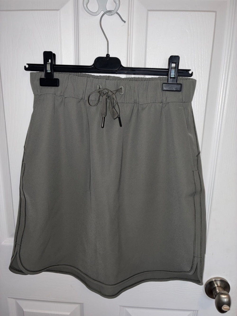 lululemon athletica Olive Drawstring A-Line Mini Skirt